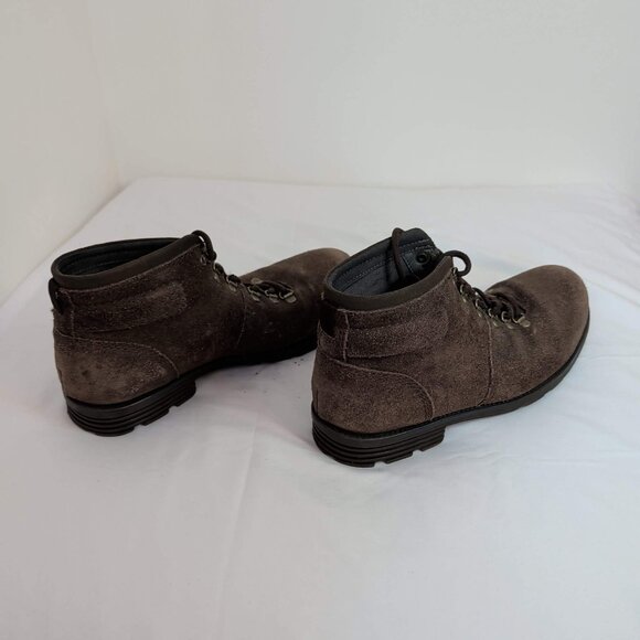 Clarks Collection Men's Darian Heath Dark Brown Suede Leather Lace-Up Boots - Picture 4 of 8